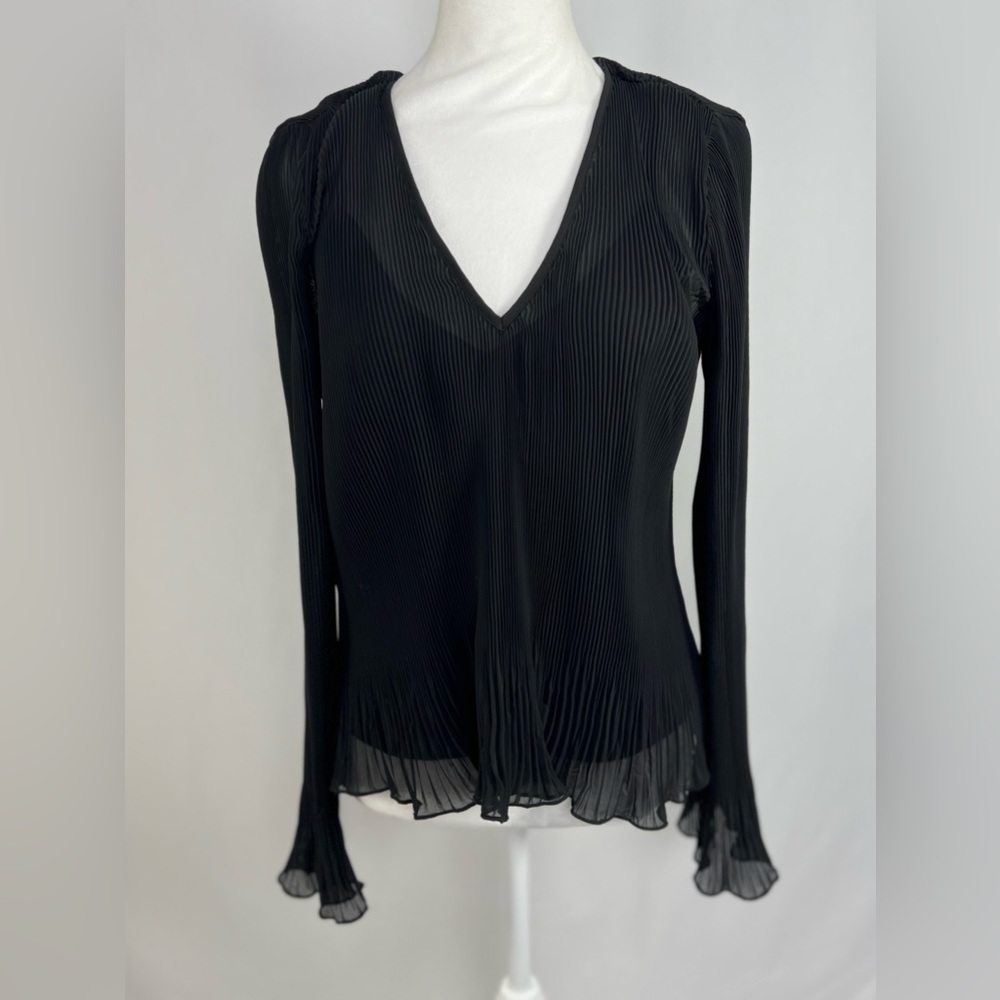 NEW / madewell Pleated Flare-Sleeve Top - Picture 6 of 7